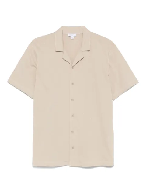 Sunspel Riviera shirt Neutrals MSHT2046