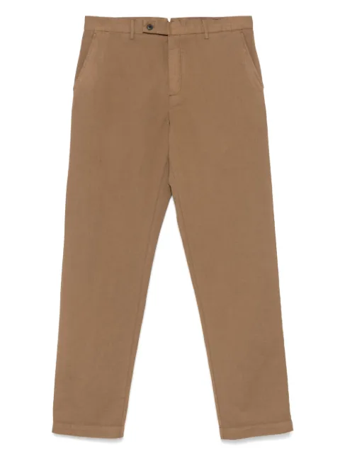 Sunspel slub-texture trousers Brown MTRS3103