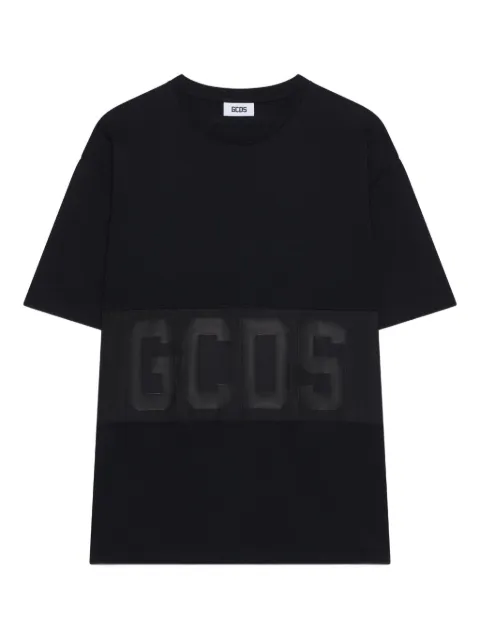 GCDS logo-tape T-shirt Black B1XM2316JG8