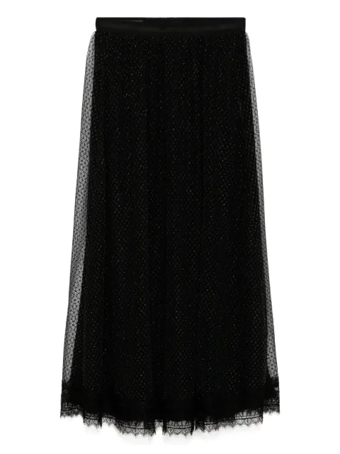 SHIATZY CHEN diamond mesh skirt Black 152372