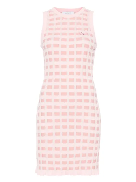 Maison Kitsuné Fox-motif midi dress Pink OW01606KT1120