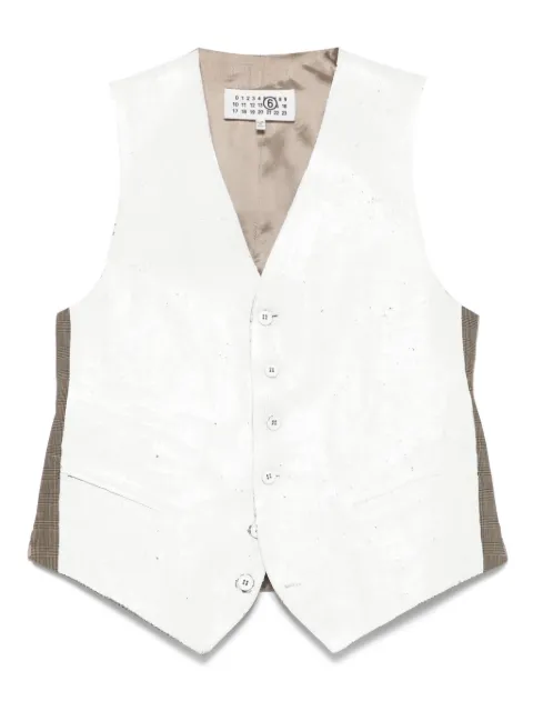 MM6 Maison Margiela half-painted waistcoat White S62FB0081M35437