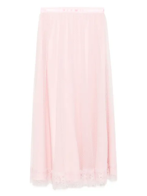 SHIATZY CHEN diamond mesh skirt Pink 152372