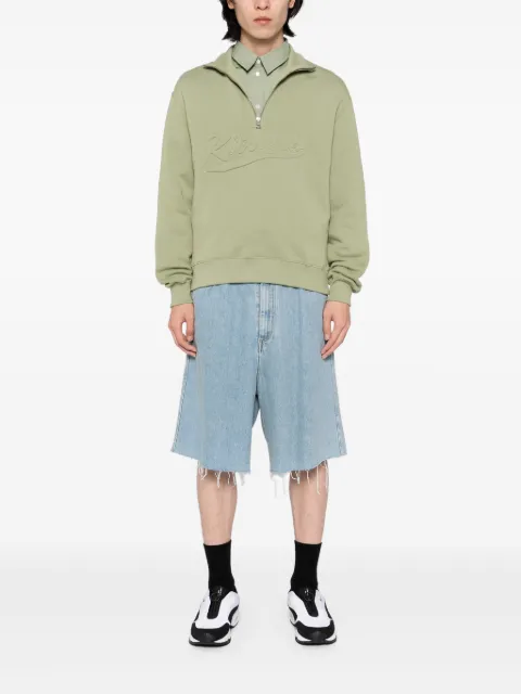 Maison Kitsuné half-zip sweatshirt Green OM00302KM0321