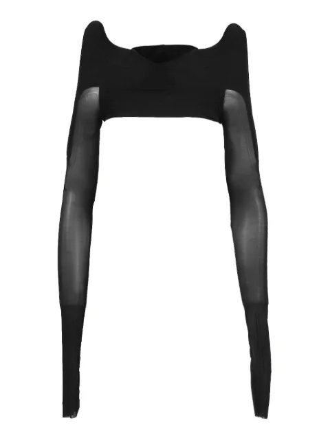 Rick Owens long-sleeved crop top Black RO01E7272BZ009