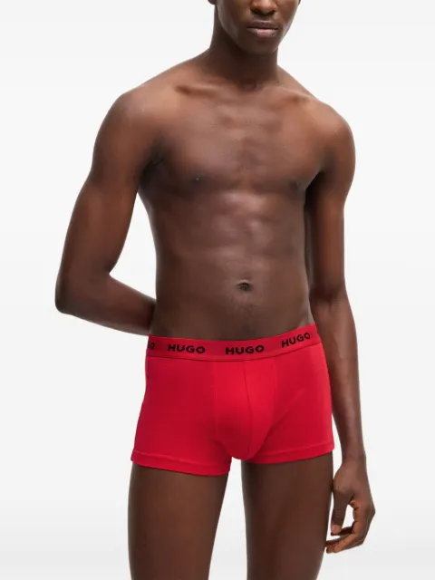 HUGO logo-waistband briefs (pack of three) White 50469786