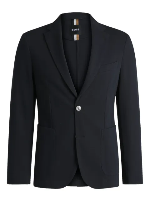 BOSS cotton-blend blazer Blue 50540761