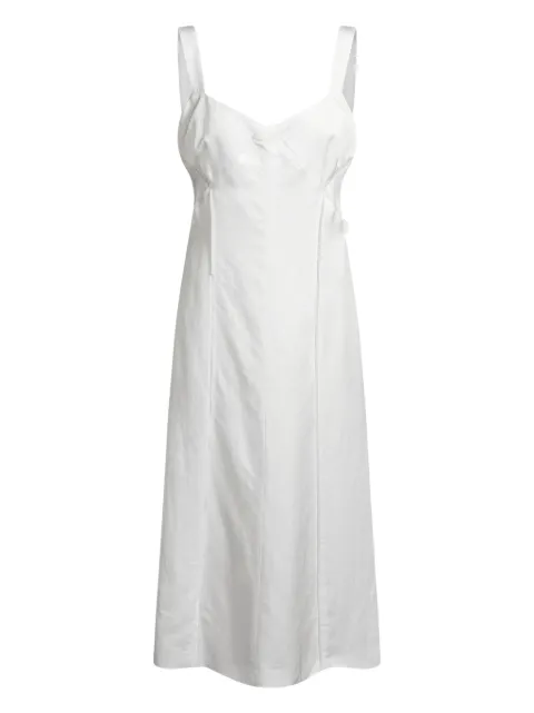 BOSS V-neck midi dress White 50535332