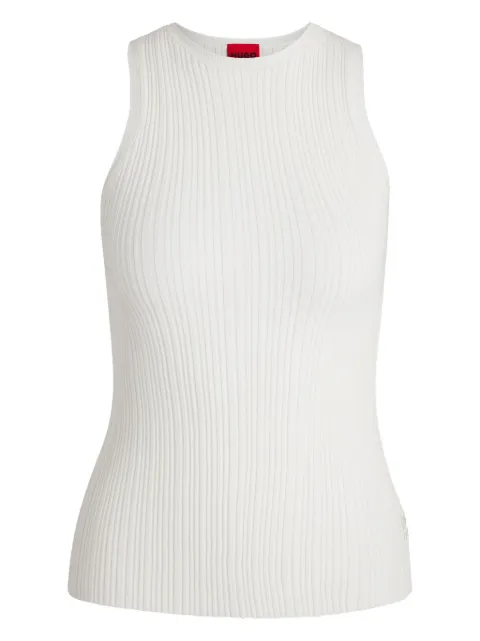 HUGO ribbed-knit tank top White 50539890