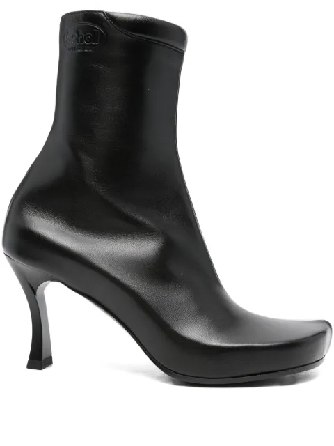 Balenciaga x Scholl leather square-toe boots Black 828349WB2Q01000