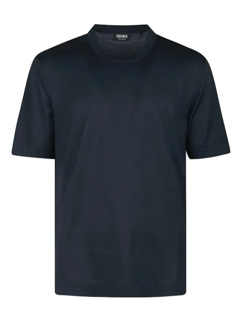 Zegna crew neck T-shirt Blue UF386A9F718