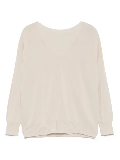 Le Tricot Perugia cotton sweater Neutrals 26220