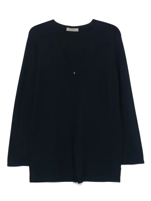 D.Exterior fine-knit cardigan Blue 60051
