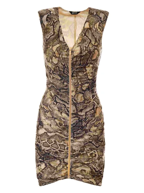 Just Cavalli v-neck dress Brown 78PAO949JS457