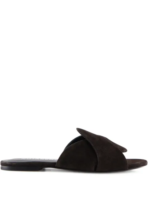 Notabene Fanny twist-detail slide sandals Brown FANNY