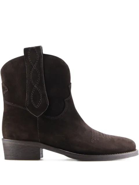 Notabene Anne suede Western ankle boots Brown ANNE