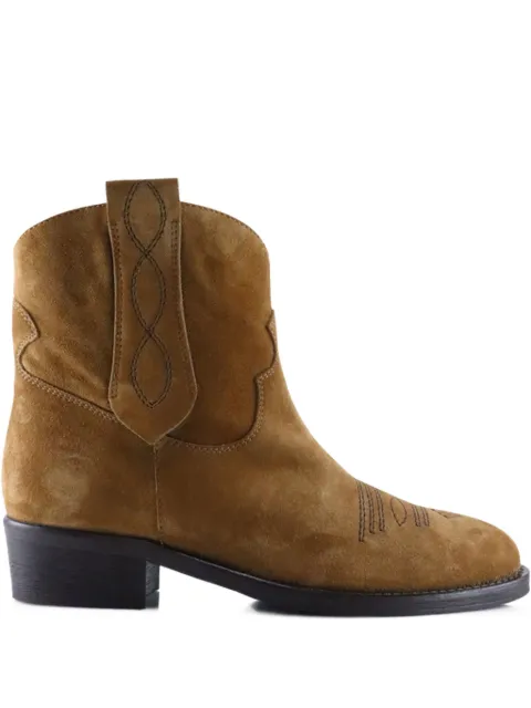 Notabene Anne suede Western ankle boots Brown ANNE