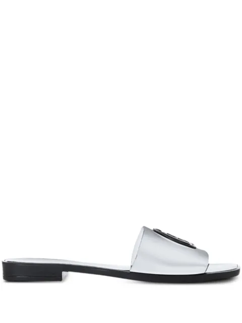 Just Cavalli leather slides Silver 78RA3S93ZPB20