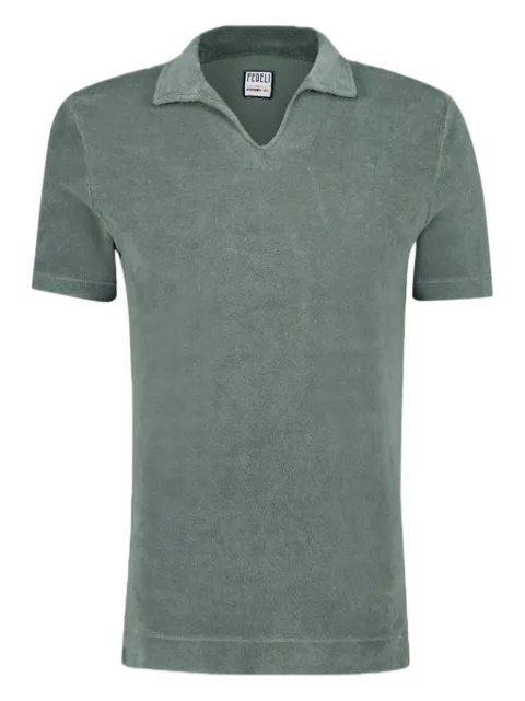 Fedeli terry-cloth T-shirt Green 8UED0332710