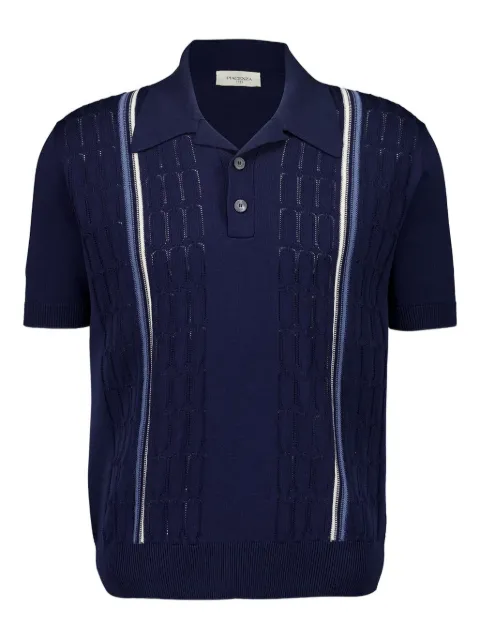 Piacenza Cashmere short-sleeve cotton polo shirt Blue 1105719H8
