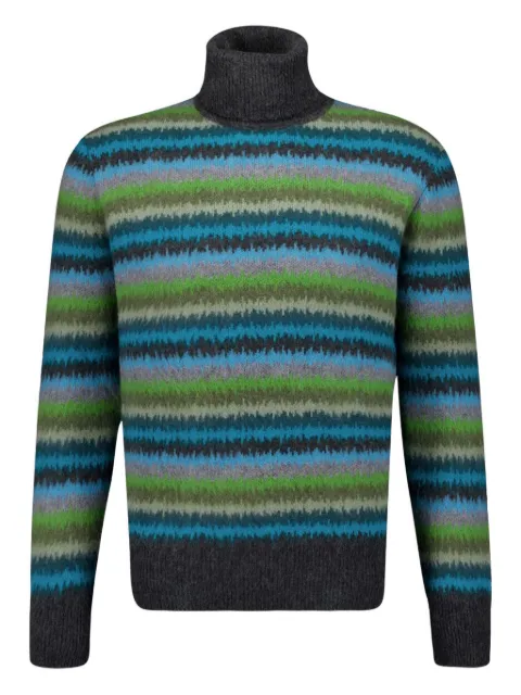 Piacenza Cashmere striped-pattern cashmere sweater Blue 1647389G3