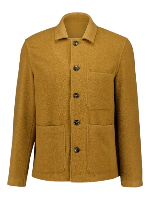 Piacenza Cashmere button-up cashmere shirt jacket Brown 5711CC681087