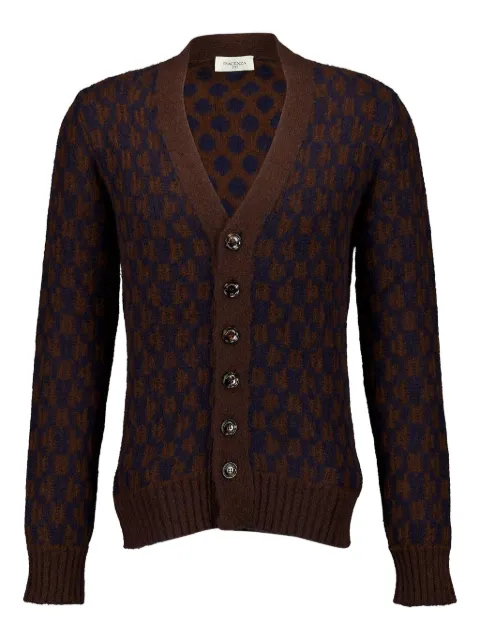 Piacenza Cashmere button-up V-neck cashmere cardigan Brown 1607170G1