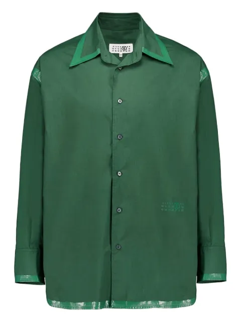 MM6 Maison Margiela button-up cotton shirt Green SH2DT0012S47294