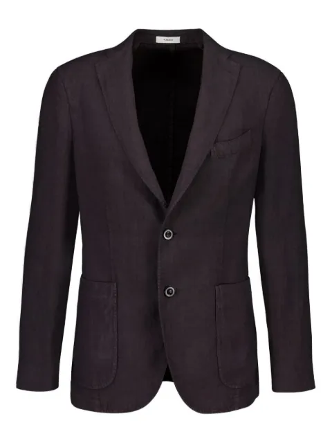 Boglioli single-breasted linen blazer Brown N1302QSA04260480