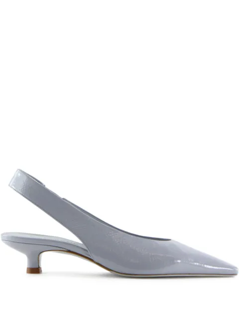 Notabene Eleonora patent-leather slingback pumps Blue ELEONORA