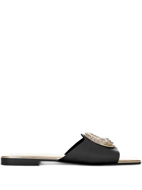 Just Cavalli Elisie satin slide sandals Black 78RA3S92ZPB20
