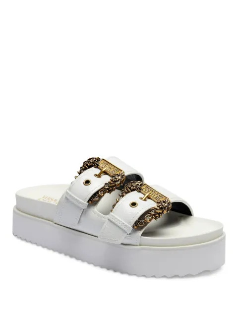 Versace Jeans Couture Arizona platform slide sandals White 78VA3SM1ZS539