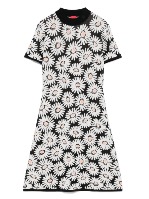 HUGO floral-jacquard mini dress Black 50543912