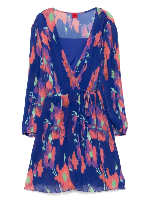 HUGO floral-print midi dress Blue 50533864