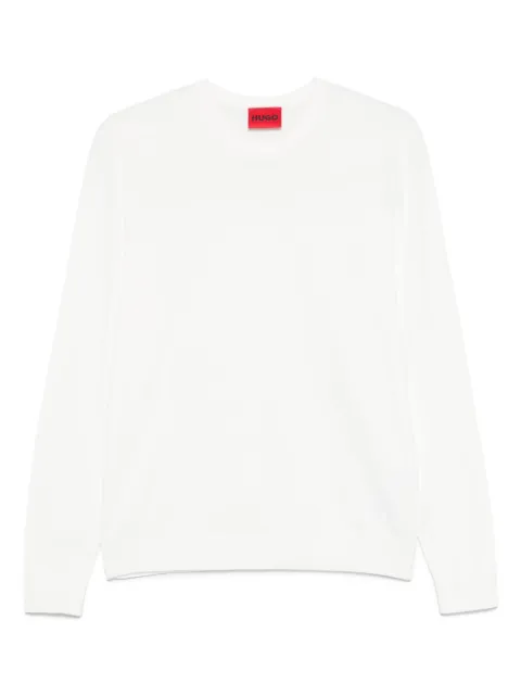 HUGO fine-knit jumper White 50532074