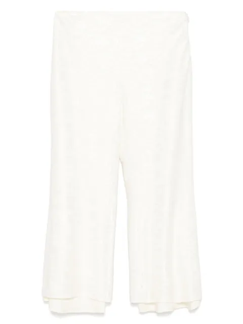Jil Sander flower-jacquard trousers Neutrals J03KA0308J20297