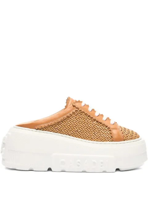 Casadei Nexus woven slip-on platform sneakers Brown 2X068J0701HANOI