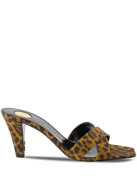 Saint Laurent Jill leopard-print sandals Brown 825270AAESW