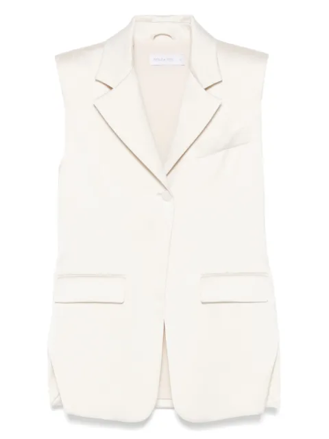 Patrizia Pepe satin-finish waistcoat White 2S1523A563