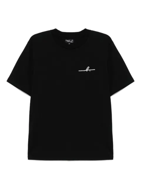 agnès b. logo-print T-shirt Black ECK6SEO3