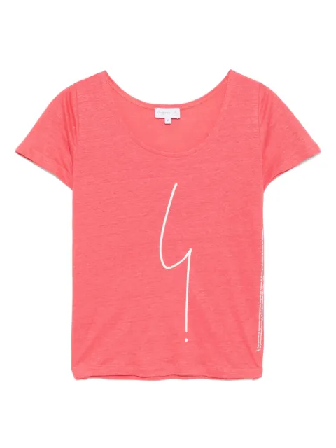 agnès b. irony mark tasmanie T-shirt Pink EE80SE30