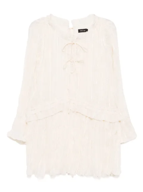 tout a coup ruffle-detail midi dress Neutrals M126AS5