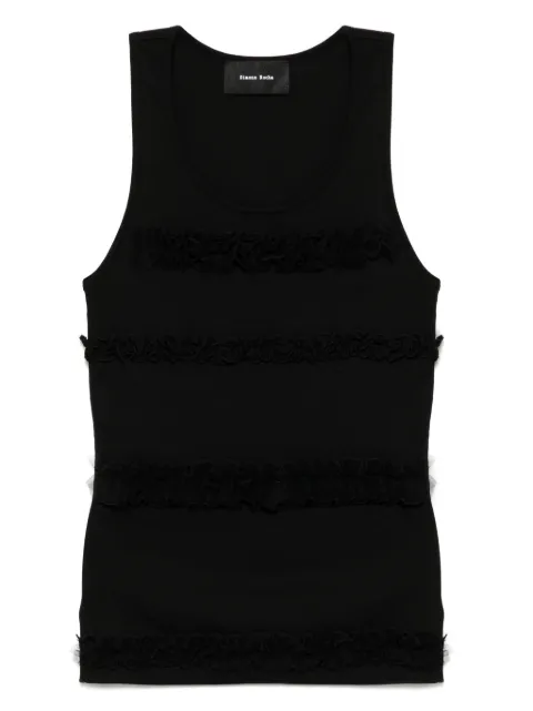 Simone Rocha ruffled frilled tank top Black 53450553BLACK