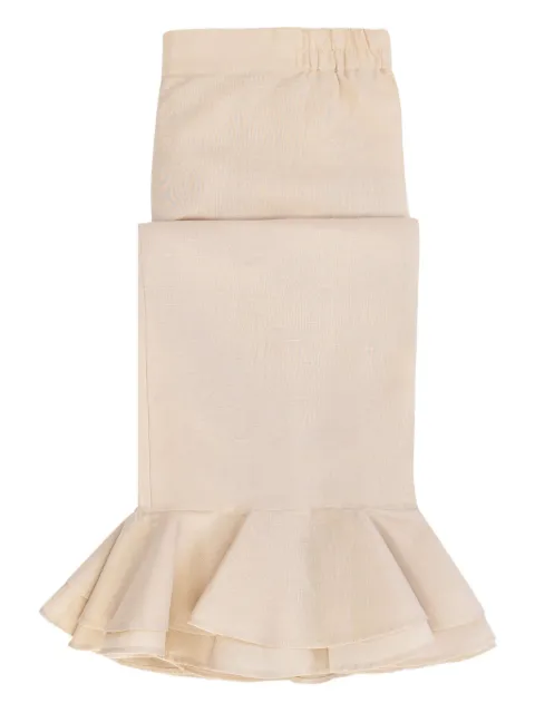 Sleeper peplum hem trousers Neutrals CHPT06P017N