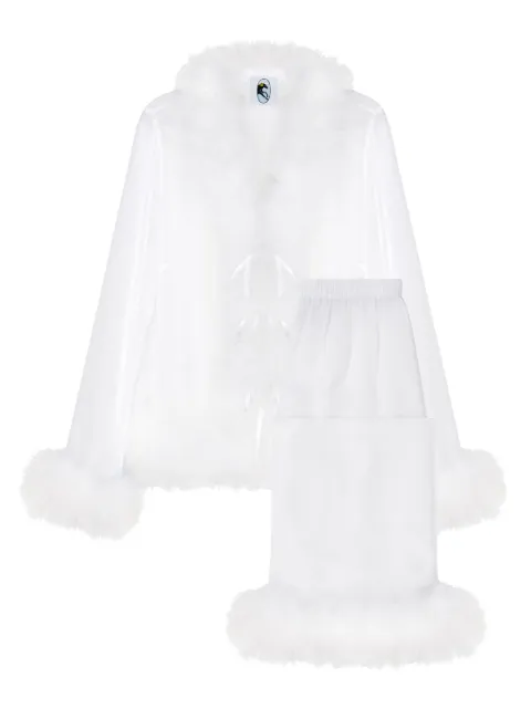 Sleeper Afrodita sheer lounge set White AFSP02P001F