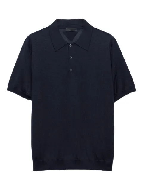 Prada knitted polo shirt Blue UMF027SOOO0B8