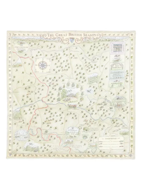 Aspinal Of London Great British silk scarf Green 051308605400000