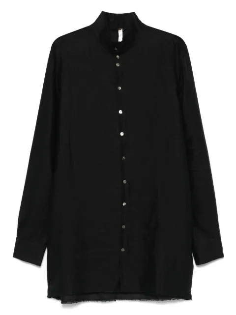 Label Under Construction linen shirt Black FMSH175MER