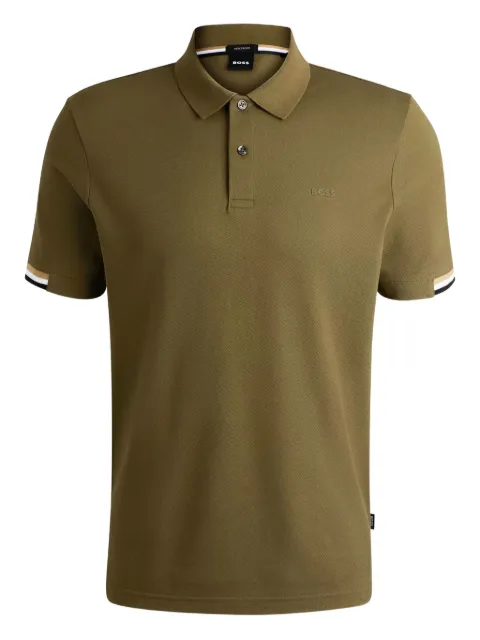 BOSS cotton polo shirt Green 50467113