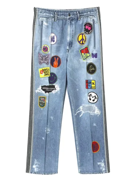 Needles patch-detailing track jeans Blue 231MS0101BLU